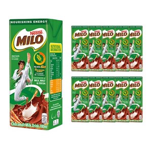 MILO Ready to Dink 마일로 코코아 드링크 팩 180ml, 10개