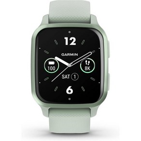 [관부가세포함] Gamin 가민 Venu® Sq 2 GPS 스마트워치 하루 종일 모니터링 오래 지속되는 배, Standad, Cool Mint