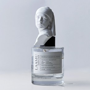 라아무 진주귀걸이를 한 소녀 석고 실내 디퓨저 선물세트 오리엔탈무드향, 1세트, 150ml