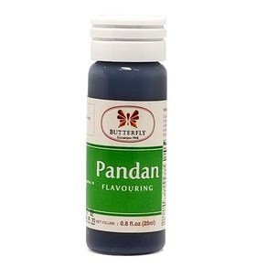 Buttefly Pandan Flavoing Extact 0.8 Oz.(25 ml) 버터플라이 판단 향료 추출물 0.8온스(25ml), 1개, 25ml