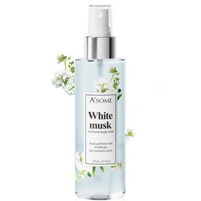 화이트 머스크 퍼퓸 바디미스트 150ml 명품 향수 에이썸, 화이트 머스크 퍼퓸 바디미스트 150ml 명품 향수 에, 1개