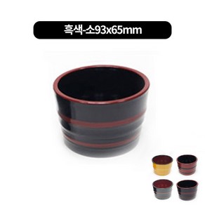 멜라민 모밀장국 8size, 흑색, 1개