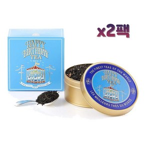 TWG 해피 버스데이 캐비어 티 틴케이스 홍차 캔 100g x2팩