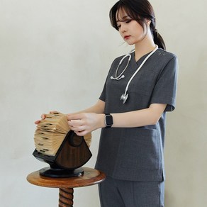 [더유니폼랩] 스크럽복 수술복 간호복 병원유니폼 박스라인 병원가운 의사가운