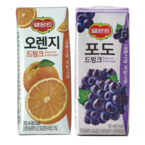 델몬트 드링크 190ml 오렌지x24팩+포도x24팩