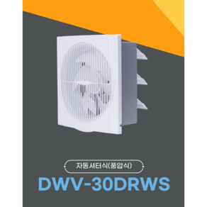 셧터연동식환풍기 DWV-30DRS(외형크기400*400m/m 전원플러그 스위치 있음) 자동셔터식 DWV-30DRWS