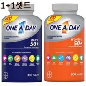 1+1바이엘 원어데이 맨우먼 50세+종합비타민300정 OneADay, 300정, 2개