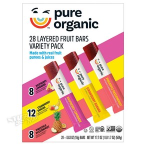 퓨어 오가닉 레이어드 과일 바 18gX24개입 PURE ORGANIC LAYERED FRUIT BARS, 1개