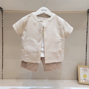 [아가방]논현점*50%할인 심플하면서 멋스러운 헨리넥 자켓 3세트/시원한 소재감으로 즐겨입기좋은 나들이룩 행사룩