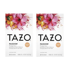 TAZO 타조 패션 Passion 20티백 2개, 20개입, 2.6g