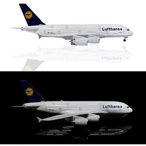 루프트한자 Lufthansa 에어버스380 여객기 다이캐스트 1:160라이트 휠 포함, 바퀴추가(3000원), 1개