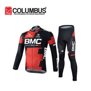 [콜럼버스] BMC CYCLING TEAMS 긴팔 남성 사이클복 상하의세트/자전거의류, 모델:BMC 세트 / 사이즈:M, 1개