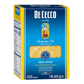 Dececco 오르조 NO.74 파스타, 453g, 1개