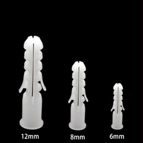 웨이타오 오픈 앙카 6mm 8mm 12mm 칼브럭 세트 석고 피스 콘크리트 나사못 플라스틱 칼부록, 화이트3종사이즈세트, 3세트
