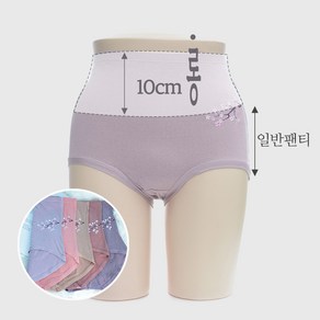 여성 팬티 세트 피치 기모 따듯한 복대 팬티 5매