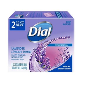 Dial Antibacteial Ba Soap 다이알 라벤더 트와일라잇 자스민향 비누 90g 2개입 3개, 1개