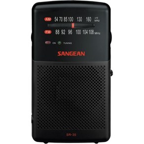 산진 라디오 SR-35 AM/FM 포켓 아날로그 블랙