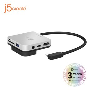 [j5ceate] JCD612 USB-C to 4K 60 Hz HDMI 트래블 독 fo iPad Po, 단품, 단품