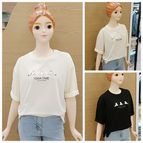 [소이주니어]뉴코아논현점 23년여름신상 ** 봄부터 여름까지 ** 팔길이 7부 요가타임 캣티 ** 마네킹 키 155 11호 착용 **