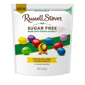 Russell Stove 러셀스토버 무설탕 초콜릿 피넛 땅콩 캔디 213g, 1개