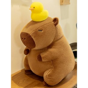콧물흘리는 카피바라 대형 인형 귀여운 인기템 초딩 인형 선물, 1개, 오리카피바라, 40cm