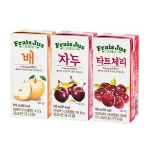 일화 프레주 드링크 190ml 배 24팩+자두 24팩+타트체리 24팩, 1세트