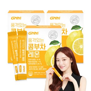 GNM 품격있는 콤부차 레몬 비타민C 유산균 분말 스틱, 5g, 30개입, 3개
