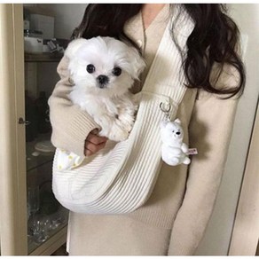 강아지 고양이 슬링백 반려동물 이동가방 애견포대기 산책 가방, L, 1개