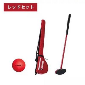 HATACHI 그라운드 골프 3점 세트 하드페이스 클럽 84cm, 왼손잡이용