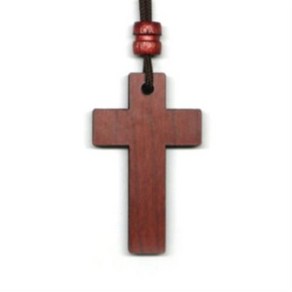 기본 십자가 목걸이 02 wood coss necklace