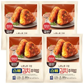 (냉동)[햇반/솥반]스팸김치주먹밥500g, 500g, 4개