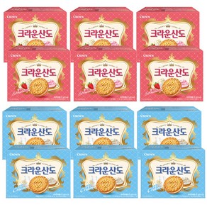 크라운 딸기산도 3p + 크림산도 3p 세트 966g, 2세트