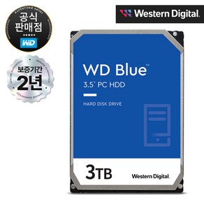 WD BLUE HDD 3.5 하드디스크 3TB CMR (WD30EZAX), WD30EZAX