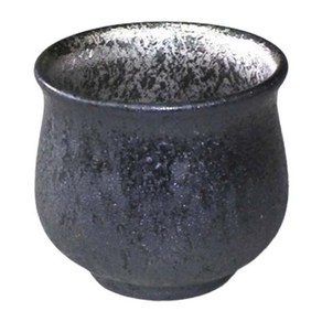 ARITA WARE 크리스털 내부 채색 둥근 사케잔 40g, 1개, 실버