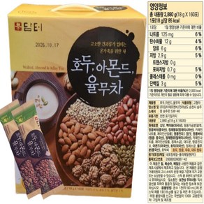 담터 호두 아몬드 율무차 호박씨 땅콩 쌍화차, 분말, 18g, 2박스, 160개입