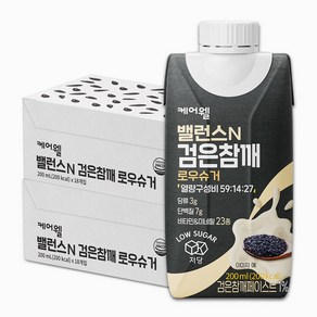 케어웰 밸런스N 검은참깨 로우슈거, 200ml, 36개