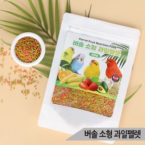 [올블루] 버솔 소형 과일펠렛 350g 잉꼬 핀치 카나리아 새사료, 1개