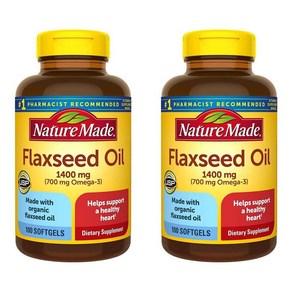 네이처메이드 플랙씨드 오일 1400mg Natue Made Flaxseed Oil 100정 (2팩), 2개