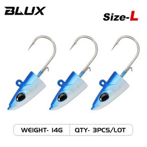 BLUX 플래시 샌드 뱀장어 14G27G 소프트 낚시 루어 후면 지그 헤드 후크 미노우 인공 미끼 바닷물 농어 스윔베이트 태클 장비, 5) 사이즈.L  색상.E, 1개