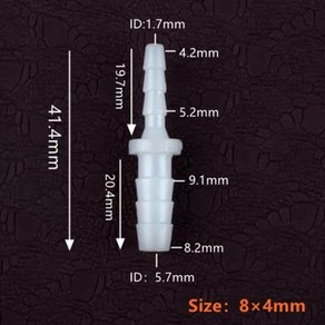고압세척기호스 PE 플라스틱 탑 다이렉트 커넥터 수족관 물 탱크 공기 펌프 어댑터 정원 관개 호스 조인트, 01 8X4mm PE_01 3 pieces