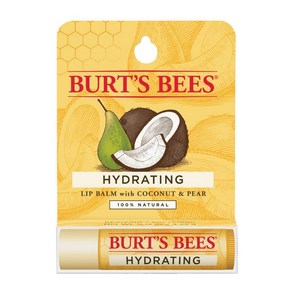 Buts Bees 버츠 비 코코넛 페어 립밤 4.25g Lip Balm Coconut & Pea, 상풍설명참조, 1개