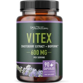 Vitex 체이스트베리 600mg 다낭성난소 배란장애 PMS 완화 프로게스테론 폐경 90정, 1개