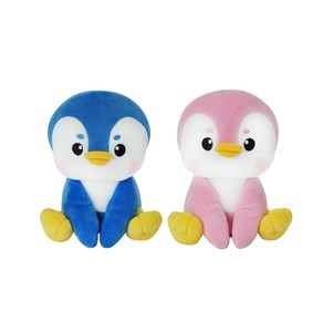 플러시플러시 펭귄 커플 시팅 인형 PENGUIN SITTING DOLL, 파란색 펭귄(BLUE PENGUIN), 1개