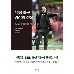 유럽 축구 명장의 전술:그들의 철학과 생각까지 읽는다