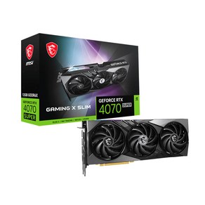 MSI 지포스 RTX 4070 SUPER 게이밍 X 슬림 D6X 12GB 트라이프로져3 그래픽카드, 1개, 선택하세요