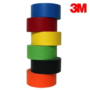 ▥3M 칼라 종이 마스킹테이프 48mm x 40M 6색 택1▥0705 PLAB:▽, 1개, 3M 흑색