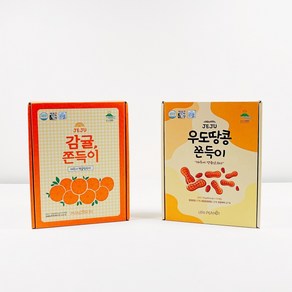 제주 감귤 + 우도 땅콩 쫀득이 쫀드기 쫀디기 쫀쫀이 제주특산품 제주기념품, 30개, 18g