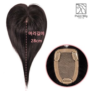 가르마커버 정수리 부분가발 PW(8x12)-28cm 두피표현 추가금없음, 1개, 1.PW(8x12)-28cm (자연검정)