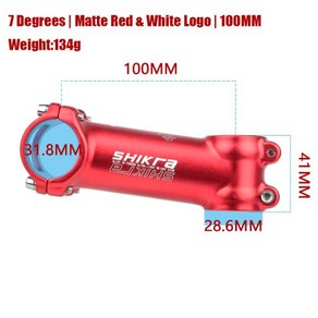 SHIKRA 산악 자전거 스템 로드 쇼트 파워 자전거 스템 31 8 핸들 바 브리지 7 도 테이블 35 45 55 60 70 80 90 100mm Mtb, [08] 7D ed 100mm