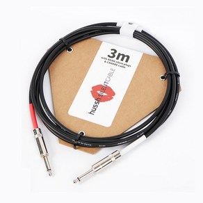 허쉬 사일런트 기타케이블 3M 어쿠스틱 일렉 베이스 기타잭 hussh SILENT CABLE 블랙 레드, 1개